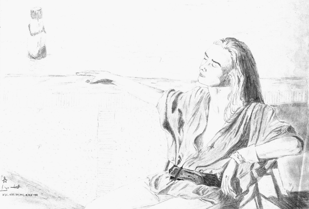 Frau am Meer (Scan 2)